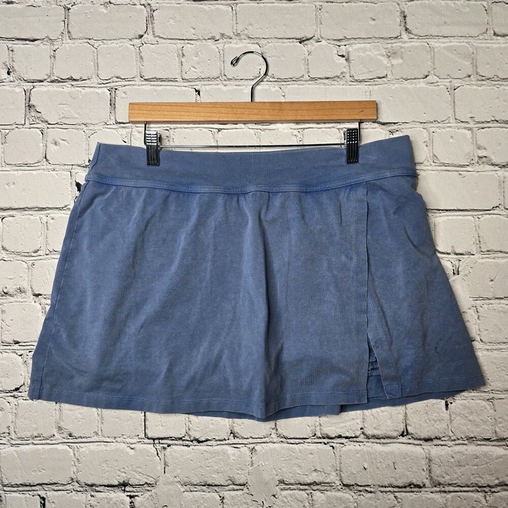 Offline By Aerie Original Real Good Blue Mini Skort Skirt Cotton Blend Size‎ XL